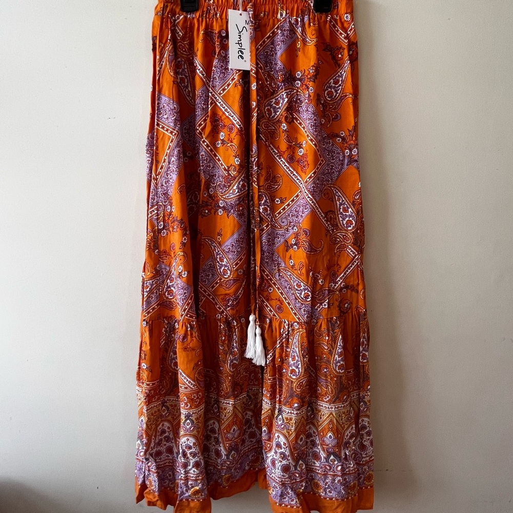 Boho Patterned maxi Skirt